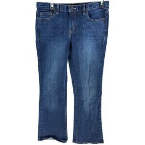 Calvin Klein Flare Jeans Women 10 Blue Denim Mid Rise Stretch Cotton Retro Y2K
